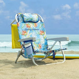Tommy Bahama 5-Position Aluminum Folding Backpack Beach Chairs 2-Pack w/ Cooler