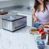 Whynter 2 Qt Automatic Ice Cream Maker, No Pre-Freezing Stainless Gelato Machine
