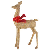 3-Piece 76"/66"/48" Gold Deer Family with 764 LED Twinkle Lights, Plug-In