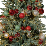 CG Hunter 6-Foot Pre-Lit Ornament Garland with 36 Warm White LED Lights