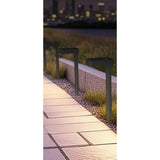 Mainstays Solar Modern Edge LED Pathway Lights, 6-Pack, 15 lm Warm White 15.75"H