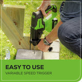Greenworks 24V Brushless SDS-Plus Rotary Hammer Drill Kit with 4.0Ah USB Battery & Charger – 2J Impact Energy