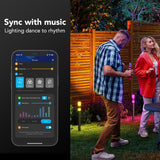 Govee RGBICWW Outdoor Path Lights, 4-Pack Smart LED Landscape Lighting with App