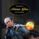 Infinity X1 Solar Glass Mushroom Landscape Accent Light, Set of 3 Pack