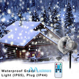 Christmas Snowflake LED Moving Snowfall Rainbow Projector Light