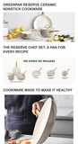 GreenPan Reserve Ceramic Nonstick 5-Piece Cookware Set with Gold Handles