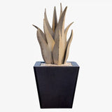 Desert Steel Snake Agave All-in-One Metal Plant Set with Planter & Pearl Rock