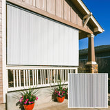 Koolspot Pole Operated Sun Shade – 6'W x 8'L Polyester Crank Sun Shade