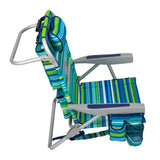 Tommy Bahama 5-Position Aluminum Folding Backpack Beach Chairs 2-Pack w/ Cooler
