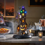 Member’s Mark 19" Pre-Lit Animated Haunted House with LED Lights, Music and Moving Figures