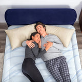 Sealy 18" Queen Air Mattress with Built-in Headboard and Built-in Pump Air Bed