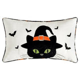 Brentwood Originals Halloween Decorative Pillow, Haunted House or Black Cat