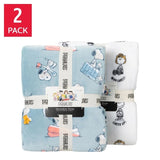 Peanuts VelvetLoft Throw Blanket 2-Pack Snoopy Plush Soft Throw 60x70