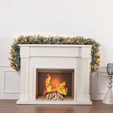 9' Pre-Lit Radiant Micro LED with Twinkle Artificial Flocked Greenery Garland