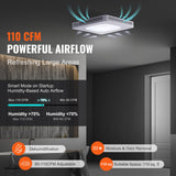 Uimoso 110 CFM Bathroom Exhaust Fan 1.5sones Bath Fan with Light
