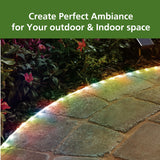 Mainstays 150-Light 24 ft Solar Warm & Multicolor Outdoor Rope Lights