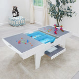 KidKraft Building Bricks Play N Store Mega Glow Activity Table w/210 Bricks