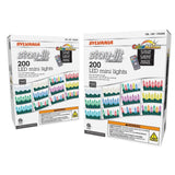 Sylvania Stay-Lit Color Action LED Mini Lights, 400 Lights, 2-Pack with Remote