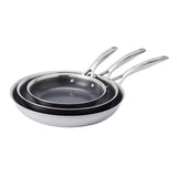 Henckels Paradigm Ceramic Nonstick Stainless Steel Fry Pan Set, 3-Piece