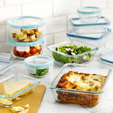 Snapware Pyrex 18-Piece Glass Food Storage Set – 9 Glass Containers with Airtight Locking Lids