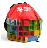 Giant Tower Stack Stacking Game, Up to 4 ft., Rocking Balance Base & Case