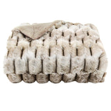 Life Comfort Contour Faux Fur Throw, 60x70 Reversible Soft Cozy Textured Blanket