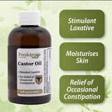Freskaro Castor Oil Natural Stimulant laxative for Occasional Constipation