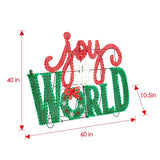 Member’s Mark 5' Pre-Lit Joy to the World Sign with 699 Twinkling LED Lights