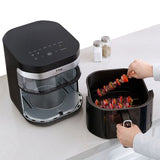 T-fal Dual Window Infrared Air Fryer, 7.3-Quart, Dual Heating No Pre-Heating