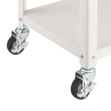 Seville Classics Stainless Steel Kitchen Cart, Storage Basket & Wheels Workspace