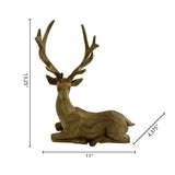Member’s Mark Deer & Christmas Tree Décor Set – 5-Piece Wood-Look Resin Figures