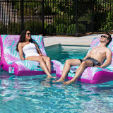 Aqua Oversized Floating Pool Chair for Adults, 45-Inch Air Mesh Pool Float
