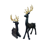 Member's Mark 2-Piece 48" Large Carved Deer Statues with Bronze-Look Finish