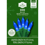 Holiday Time 21 Ft 100-Count Incandescent Mini Christmas String Lights, 2 Pack