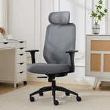 TrueWellness Zentro Ergonomic High-Back Mesh Office Chair with 4-Way Lumbar Support