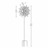 Stylecraft 83" H Leaf Wind Spinner, Three-Prong Stake Anchors Wind Spinner