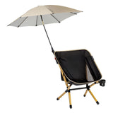 Bumboo Packable Bamboo Camping Chair with Adjustable Sun Shade, Cooler Bag & Cup Holder