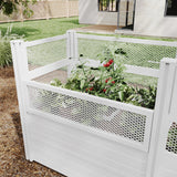 Vita Garden Bed with Fencing & Compost Baskets, BPA-Free Raised Vinyl Planter