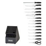 Viking 15-Piece German Steel Knife Block Set with Rubberwood Block