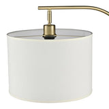 Bridgeport Designs Everett Downbridge Floor Lamp – Adjustable Reading Lamp with Linen Shade, Light Diffuser & LED Bulb