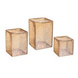 Set of 3 Evergreen LED Glass Cubes or Spheres Towers, 3 Glass Tower w/ 24 Lights