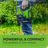 Greenworks 24V Brushless SDS-Plus Rotary Hammer Drill Kit with 4.0Ah USB Battery & Charger – 2J Impact Energy