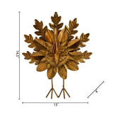 Member's Mark 3-Piece Metal Turkey Décor Set, Metallic Gold Harvest Figurines