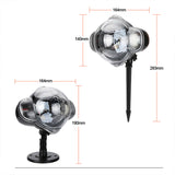 Christmas Snowflake LED Moving Snowfall Rainbow Projector Light