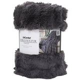 Life Comfort Bubble Faux Fur Throw, 60" × 70" Reversible 860 GSM Plush Blanket