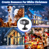 Christmas Snowflake Projector LED Moving Snowfall Laser Light Party Strobe Lamp