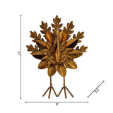 Member's Mark 3-Piece Metal Turkey Décor Set, Metallic Gold Harvest Figurines