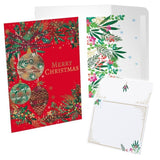 Holiday Christmas Greeting Cards Box Set, 40 Assorted 5x7 Envelopes Seals Bulk