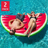 HO Sports Pool Float 2-Pack – Inflatable Unicorn or Watermelon Lounger & Tanner