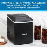 26 lb. Avanti Mighty Ice Countertop Bullet Ice Maker – 6-Min. Ice, 2 Sizes & Self-Cleaning